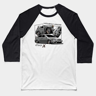 Mitsubishi Lancer EVO X Baseball T-Shirt